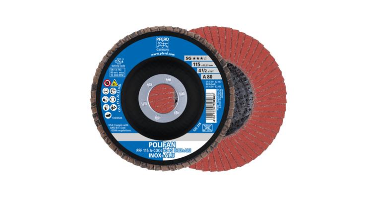 1043768103 POLIFAN serrated lock washer PFF 115x22.23 mm flat A-COOL 80 line SG INOX ALU