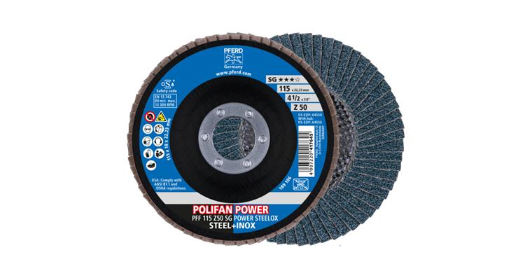 1043789602 POLIFAN POWER flap disc PFF 115x22.23 mm flat Z50 line SG STEELOX