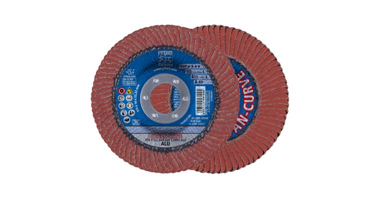 1001437260 POLIFAN CURVE flap disc PFR 115x22.23 mm width L A40 line SGP ALU