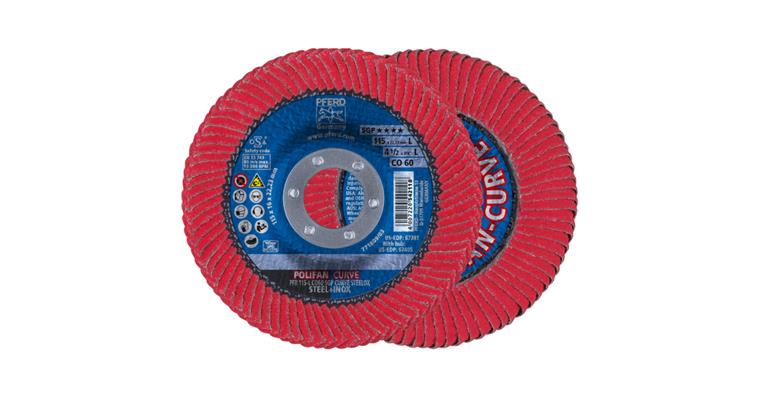 1043746102 POLIFAN CURVE flap disc PFR 115x22.23 mm width L CO60 SGP STEELOX