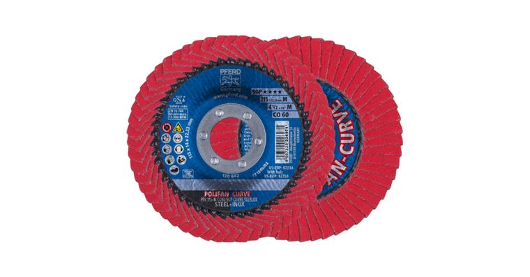 1043746101 POLIFAN CURVE flap disc PFR 115x22.23 mm width M CO60 SGP STEELOX