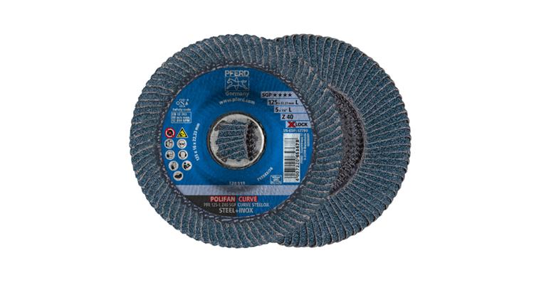 1001440669 POLIFAN CURVE flap disc PFR 125 mm X-LOCK width L Z40 SGP STEELOX