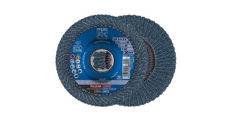 1001440668 POLIFAN CURVE flap disc PFR 125 mm X-LOCK width M Z40 SGP STEELOX