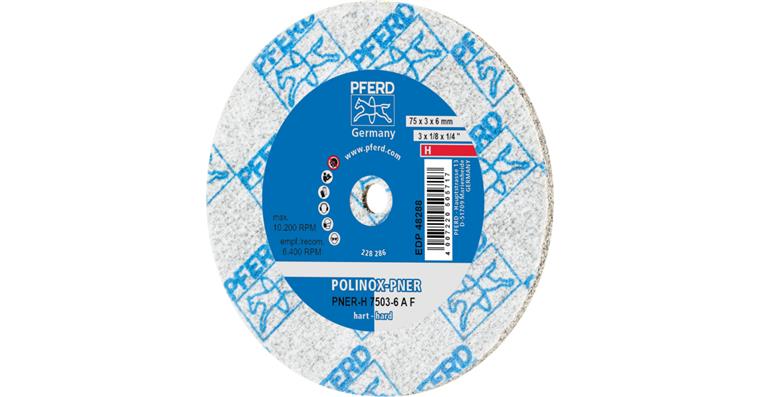 1001433906 POLINOX pressed non-woven wheel PNER 75x3 mm bore 6 mm hard A fine