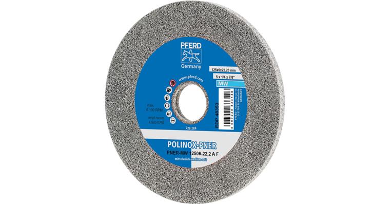 1001437043 POLINOX pressed non-woven wheel PNER diameter 125x6mm bore 22.23 soft