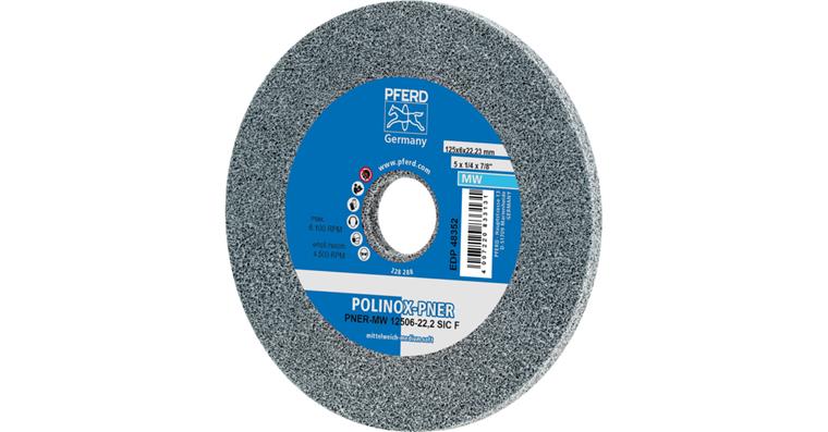 1001437042 POLINOX pressed non-woven wheel PNER diameter 125x6 mm bore 22.2 mm
