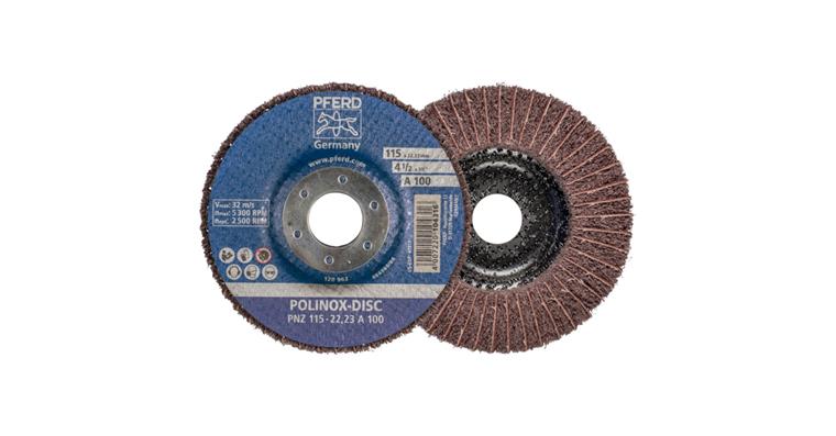 1001438950 POLINOX non-woven abrasive disc PNZ diameter 115 mm bore-D 22.23 mm A100