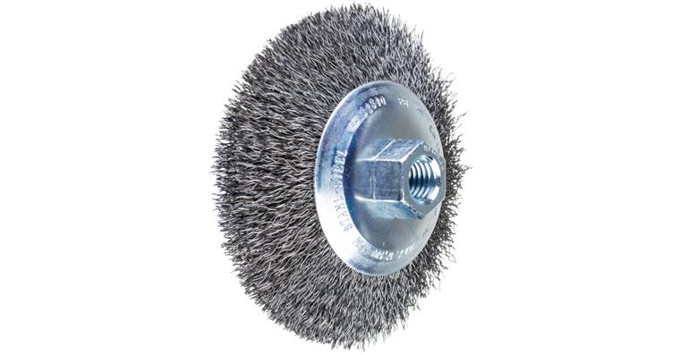 1001436557 tapered brush unknotted KBU diameter 115x10mm M14 steel wire 0.35 mm