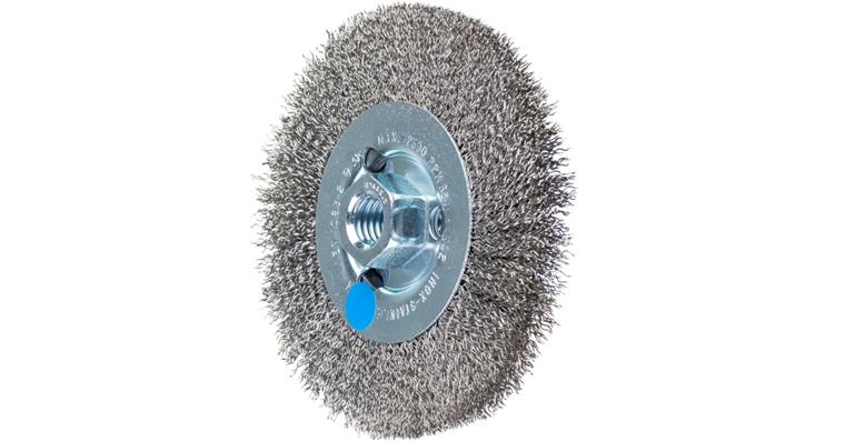 1001436572 round brush unknotted RBU diameter 115x12 mm M14 stainless steel wire 0.30