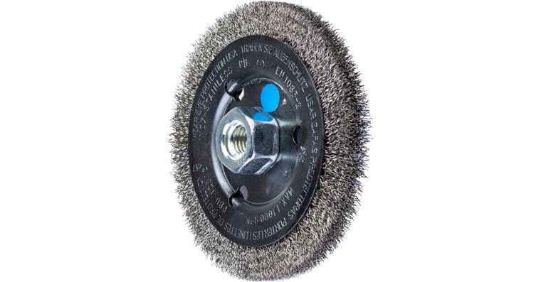 1001436574 round brush unknotted RBU diameter 125x12 mm M14 stainless steel wire 0.30