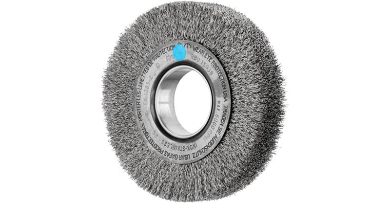 1001438737 POS round brush wide unknotted RBU diameter 150x38xbore wire 0.30
