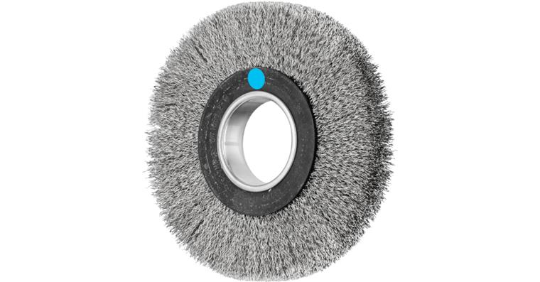 1001438741 POS round brush wide unknotted RBU diameter 180x25xbore wire 0.30
