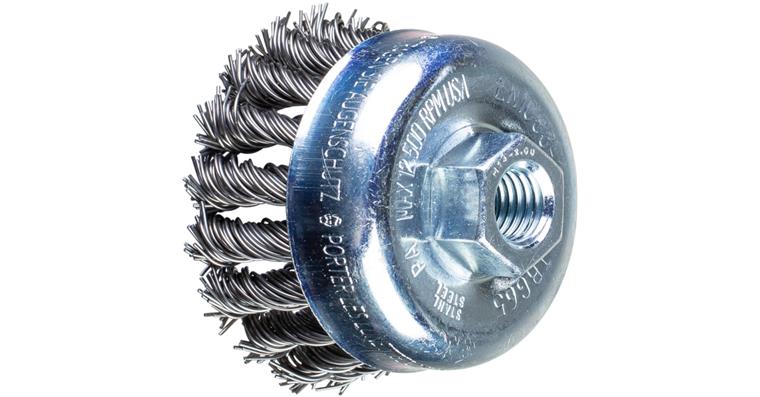 1001434252 cup brush knotted TBG diameter 65 mm M14 steel wire 0.80 mm