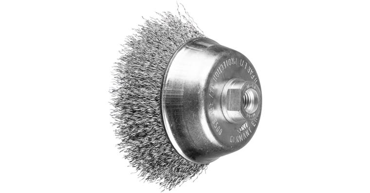 1001438619 cup brush unknotted TBU diameter 100mm M14 stainless steel wire 0.30