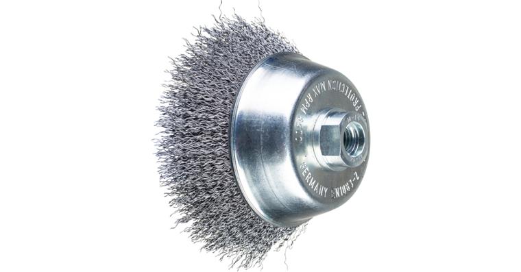 1001438618 cup brush unknotted TBU diameter 100mm M14 steel wire diameter 0.3