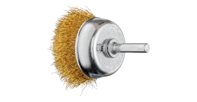 1001441540 cup brush unknotted TBU diameter 50mm shaft 6mm brass wire 0.20mm