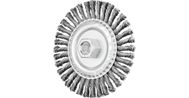 1001435906 PIPELINE brush knotted RBG diameter 115x6 mm M14 steel wire 0.50 mm