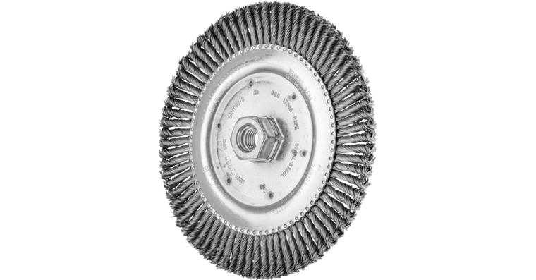 1001435949 PIPELINE brush knotted RBG diameter 178x6 mm M14 wire 0.50mm 76-pigtails