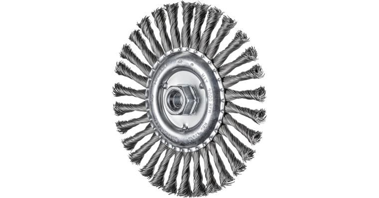 1001435228 round brush knotted RBG diameter 178x13 mm M14 steel wire 0.50 mm