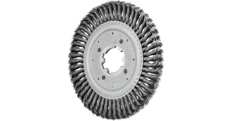 1001437688 round brush knotted RBG diameter 250x16x50.8 mm bore steel wire 0.50
