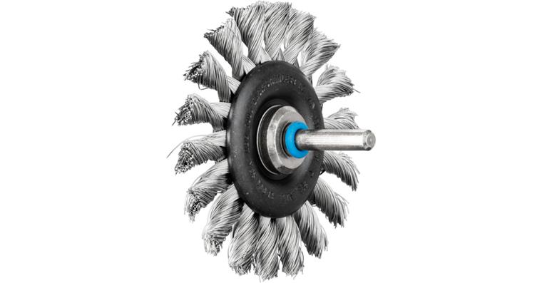 1001441791 POS round brush knotted RBG diameter 76x6 mm shaft 6 mm wire 0.35