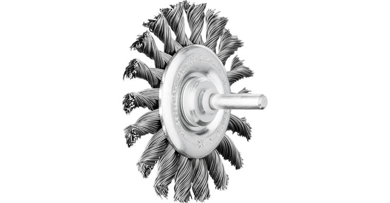 1001437199 POS round brush knotted RBG diameter 76x6mm shaft 6mm wire 0.50mm 10