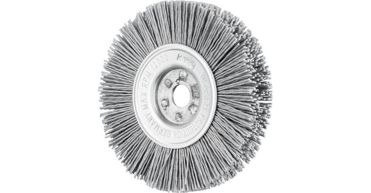 1001428550 round brush narrow unknotted RBU 100x12x12mm bore SiC 0.90 grit 180