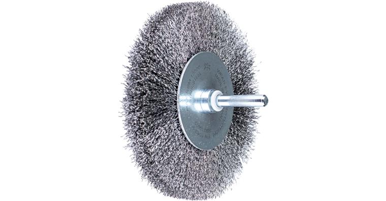 1001441775 round brush unknotted RBU diameter 100x15 mm shaft 6mm steel wire 0.20
