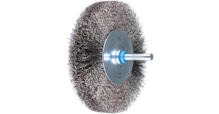 1001441781 round brush unknotted RBU 100x20 mm shaft 6 mm stainless steel wire 0.20