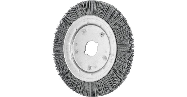 1001428556 Wheel brush narrow unknotted RBU 200x16xVariable bore SiC 0.90 grit 180