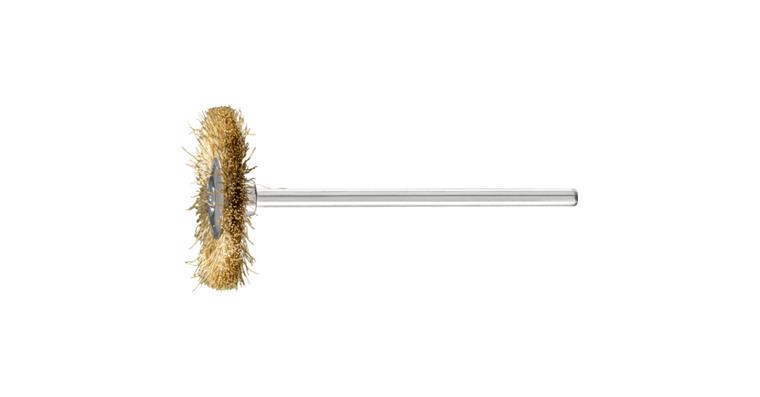 1001440046 miniature round brush RBU diameter 22x2 mm shaft 2.34 brass wire 0.10