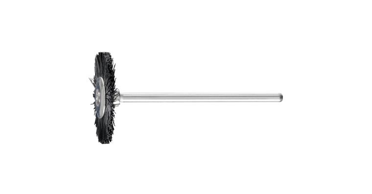 1001440051 miniature round brush RBU 22x2 mm shaft 2.34 mm black pig bristle