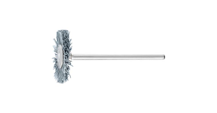1001440048 miniature round brush RBU diameter 22x2mm shaft 2.34mm SiC 0.25 grit 800