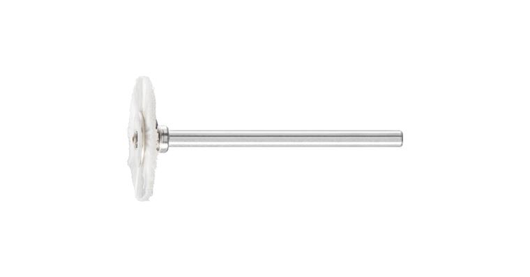 1001440060 miniature round brush RBU diameter 22x2mm shaft 3 plastic bristles 0.15