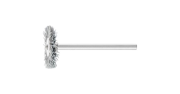 1001440059 miniature round brush RBU diameter 22x2mm shaft 3mm SiC 0.25 grit 800