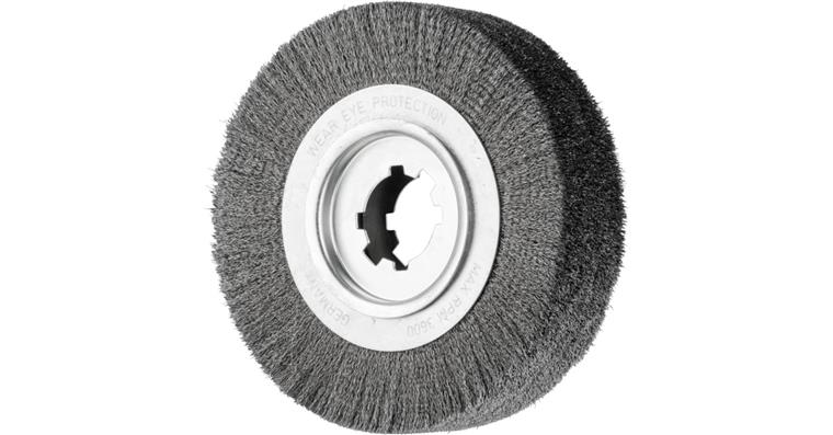 1001436591 deburring brush unknotted RBU 250x60x50.8 mm bore steel wire 0.20 mm