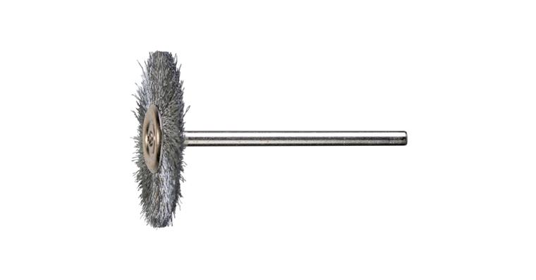 1001440066 miniature round brush RBU diameter 32x2 mm shaft 3 mm steel wire 0.10