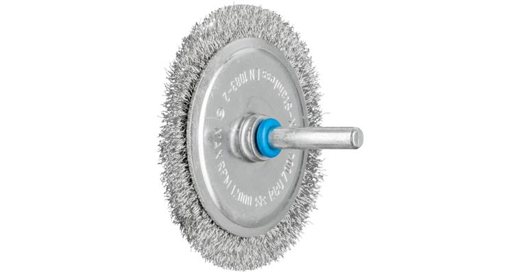 1001436528 round brush unknotted RBU diameter 70x4 mm shaft 6 stainless steel wire 0.20
