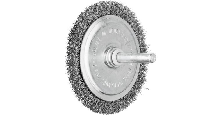 1001436527 round brush unknotted RBU diameter 70x4 mm shaft 6 mm steel wire 0.20