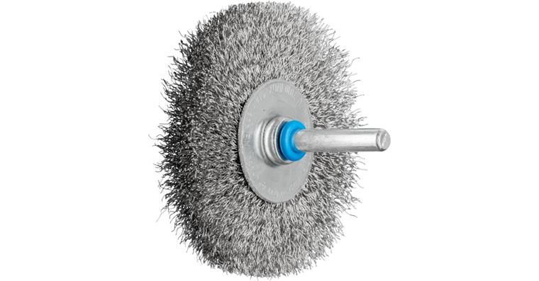 1047191106 round brush unknotted RBU diameter 70x10mm shaft 6 stainless steel wire 0.20