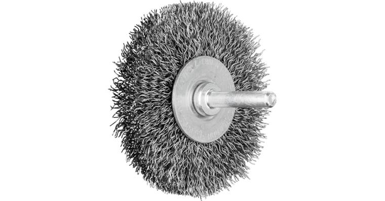 1047190106 round brush unknotted RBU diameter 70x10mm shaft 6 mm steel wire 0.30
