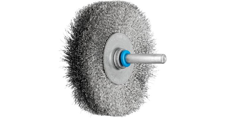 1047191107 round brush unknotted RBU diameter 70x15mm shaft 6 stainless steel wire 0.15