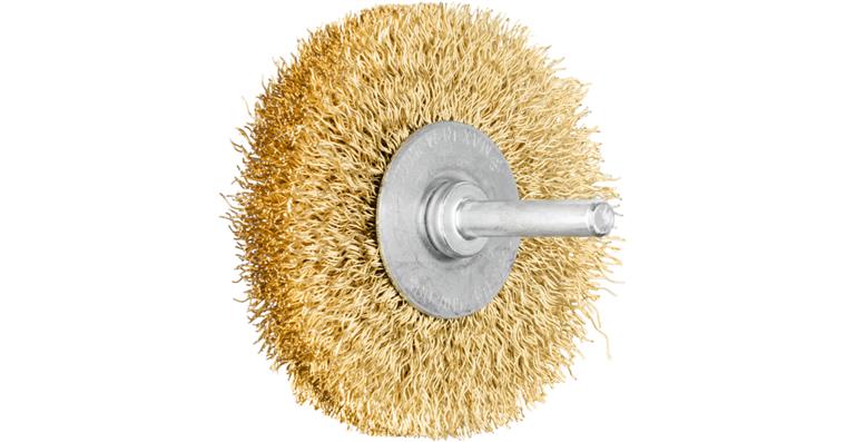 1047192108 round brush unknotted RBU diameter 70x15mm shaft 6mm brass wire 0.30