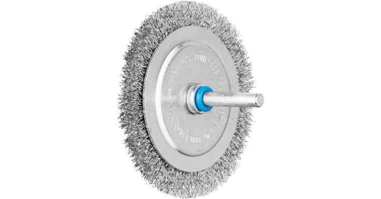 1001436530 round brush unknotted RBU diameter 80x4 mm shaft 6 stainless steel wire 0.20
