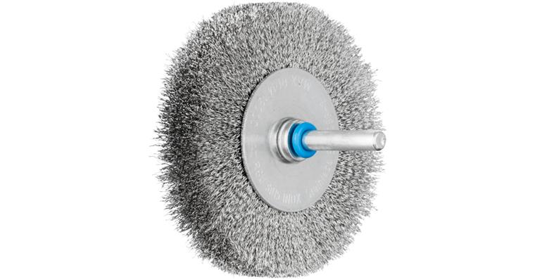 1047191110 round brush unknotted RBU diameter 80x15mm shaft 6 stainless steel wire 0.15