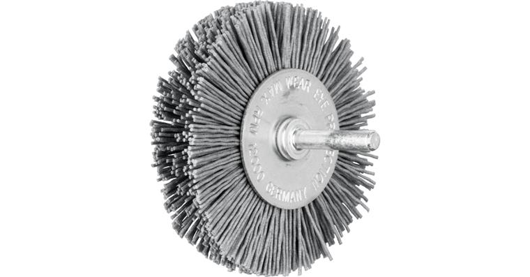 1001428503 round brush unknotted RBU diameter 80x15mm shaft 6mm SiC 0.90 grit 180