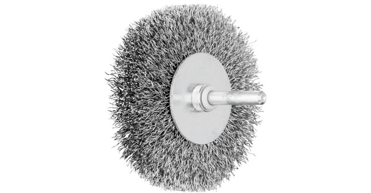 1047190111 round brush unknotted RBU diameter 80x15 mm shaft 6 mm steel wire 0.30