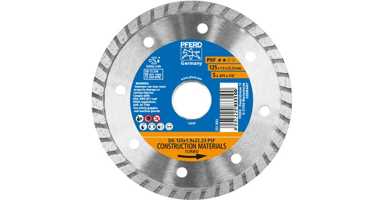 1001447021 diamond cutting blade DG 125x1.9x22.23 mm PSF for cutting stone concrete
