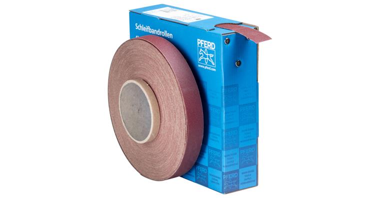 1001434599 corundum abrasive belt roll fabric SBR width 25mm x length 50m A180 universal