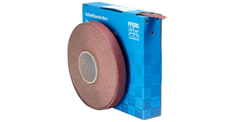 1001434595 corundum abrasive belt roll fabric SBR width 25mm x length 50m A80 universal
